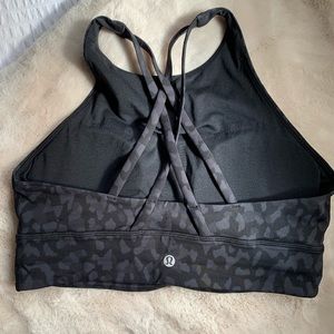 Energy bra, high neck long line rib